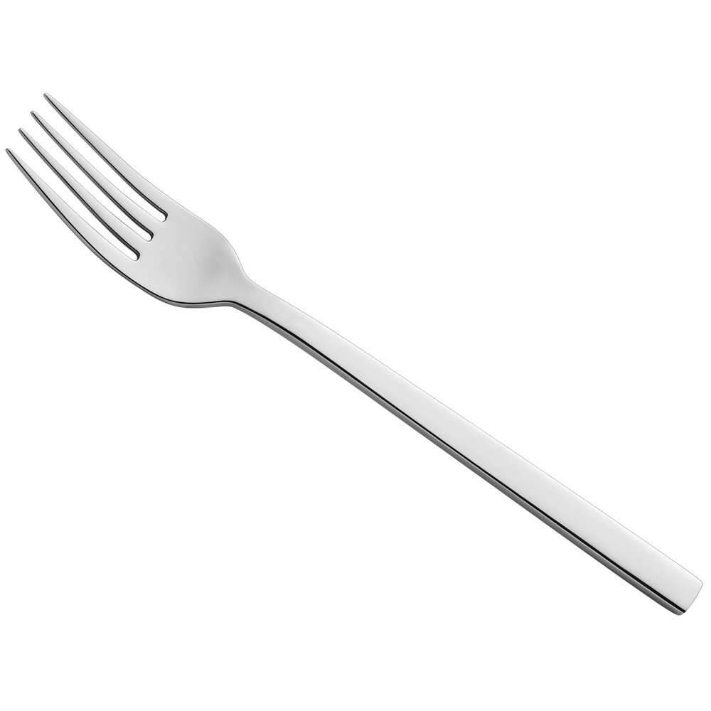 Amefa Cube 7 5/16" 18/10 Stainless Steel Extra Heavy Weight Salad / Dessert Fork - 12/Case