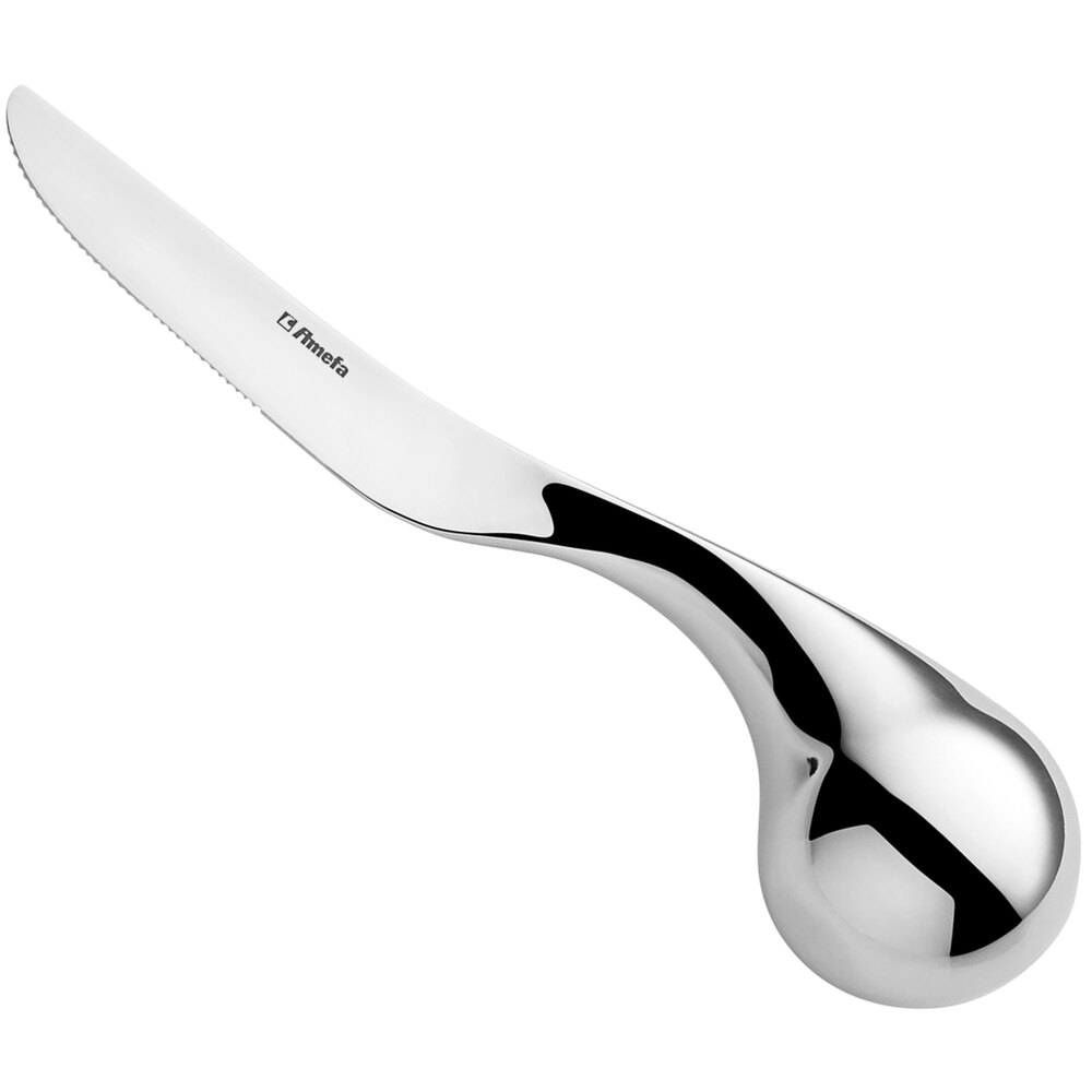 Amefa Integral 4 1/2" 18/10 Stainless Steel Extra Heavy Weight Adaptive Knife - 3/Case