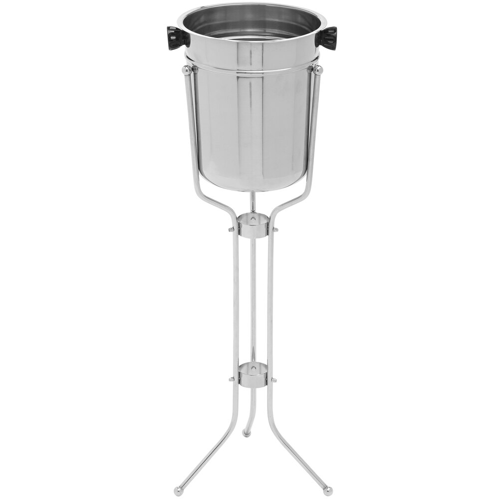 American Metalcraft 8 Qt. Stainless Steel Champagne Bucket with 28" Stand CBS33
