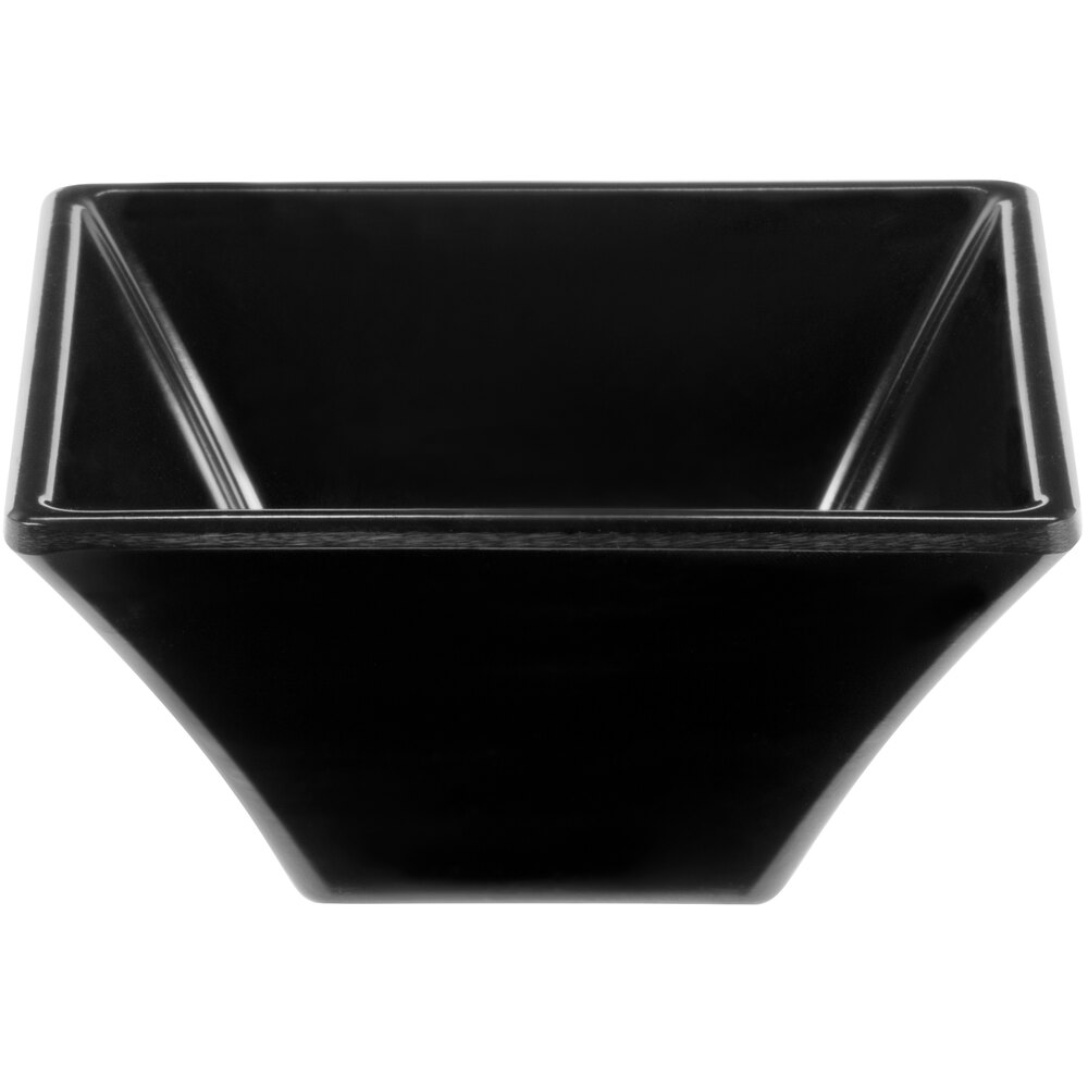 GET ML-278-BK 8 oz. Black Siciliano Square Bowl - 12/Case