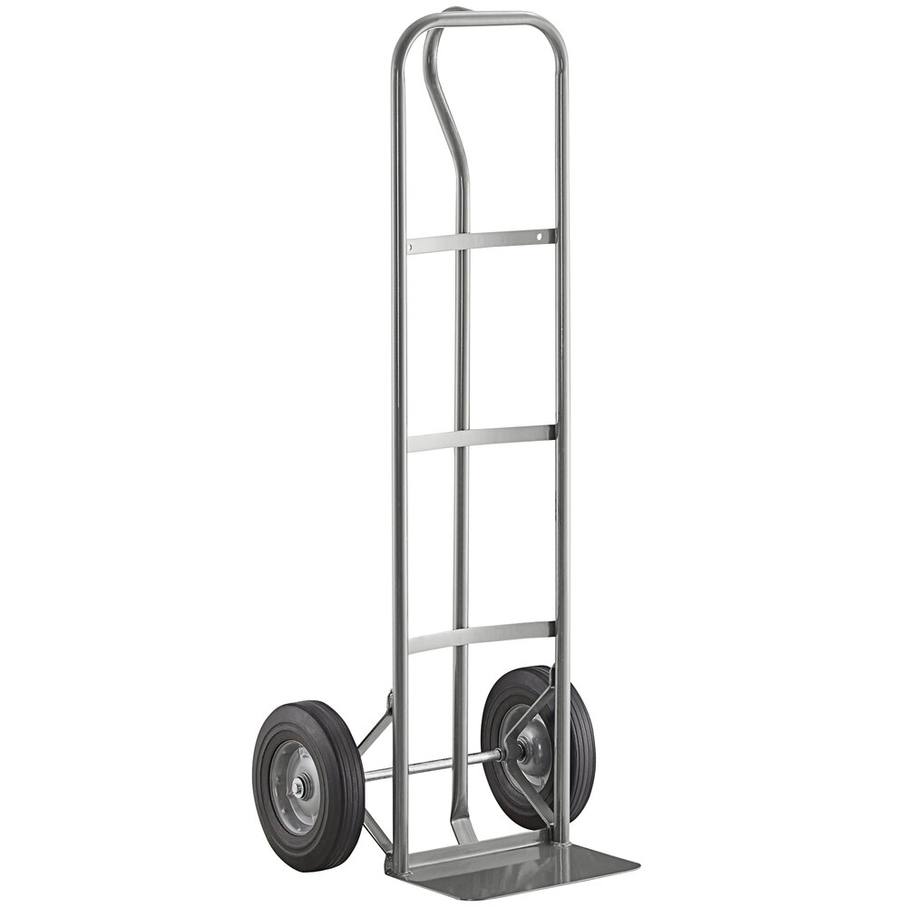 Lavex 600 lb. Gray Hand Truck With 10" Solid Rubber Wheels