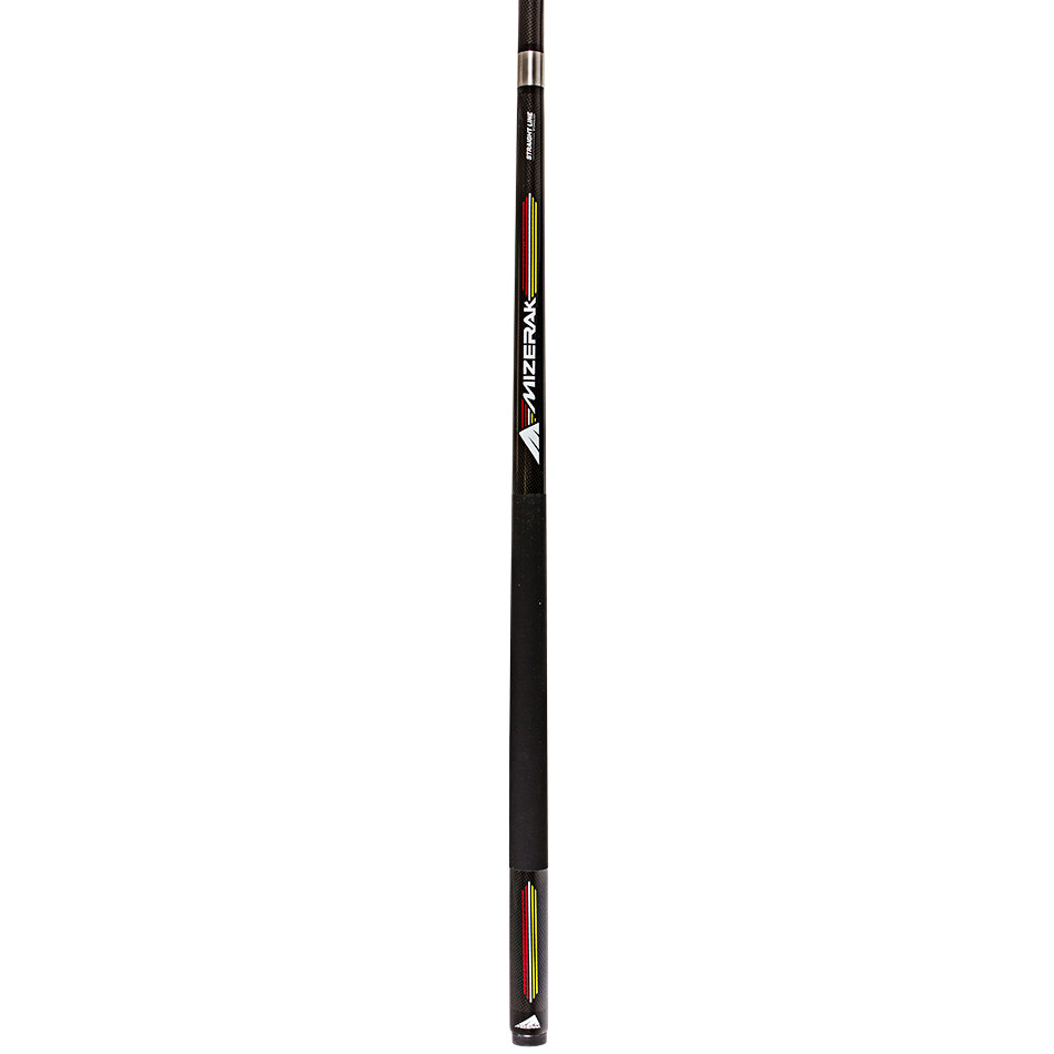 Mizerak 58" Two-Piece Red / Yellow Pinstripe Deluxe Carbon Composite Billiard / Pool Cue with MicroTac Grip P1882Y