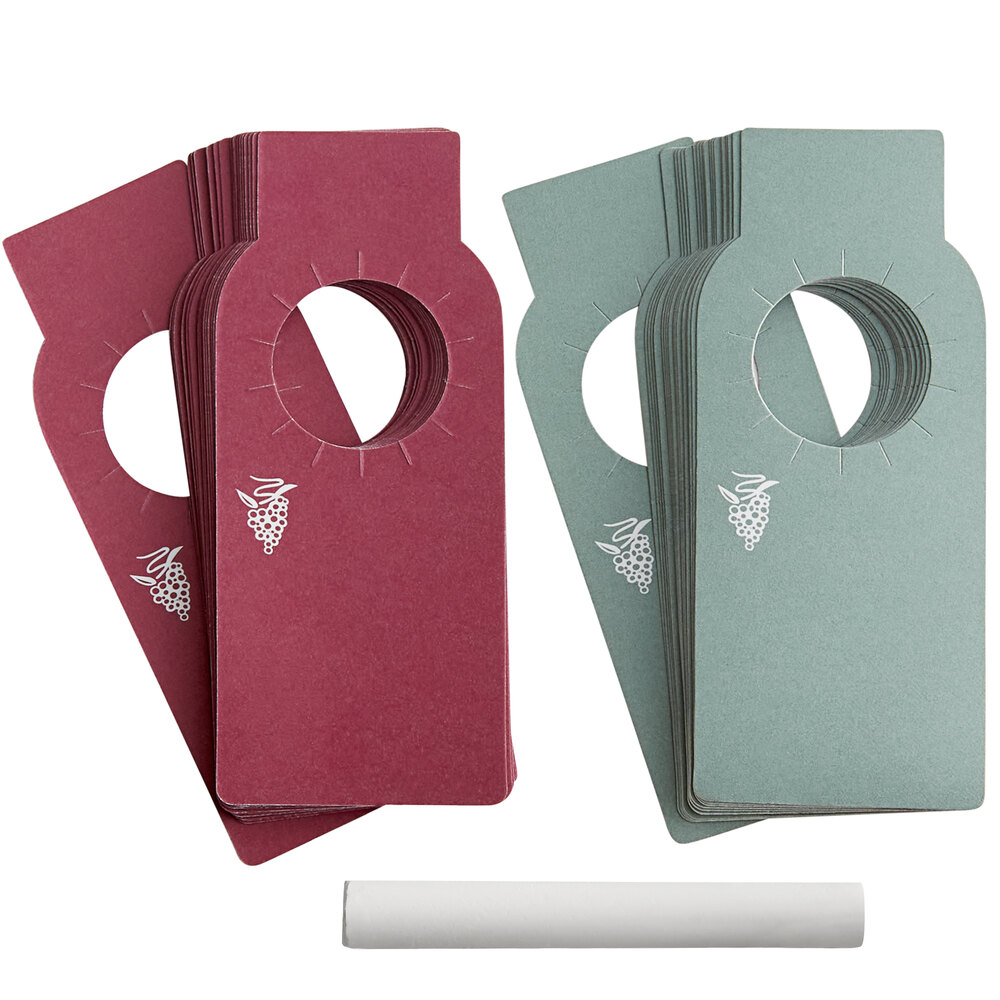 Franmara Chalkboard Wine Tags with Chalk 8355 - 40/Pack
