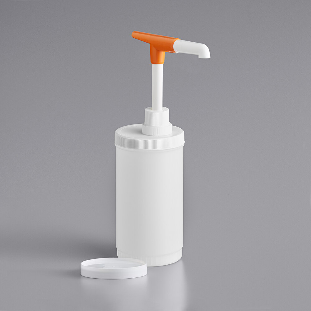 Choice Condiment Pump Kit with 1 oz. Maxi / Pelican Pump and 1 Qt. Jug