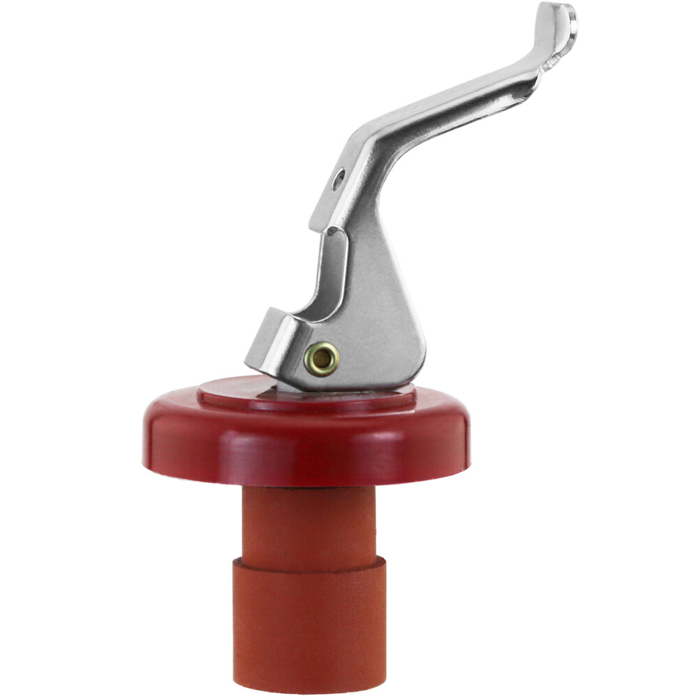 Franmara Italia Burgundy Wine Bottle Stopper with Metal Lever 2278-03 - 10/Pack