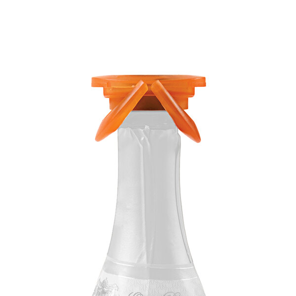 Franmara Easy Seal Orange Champagne Bottle Stopper 2244-43 - 10/Pack