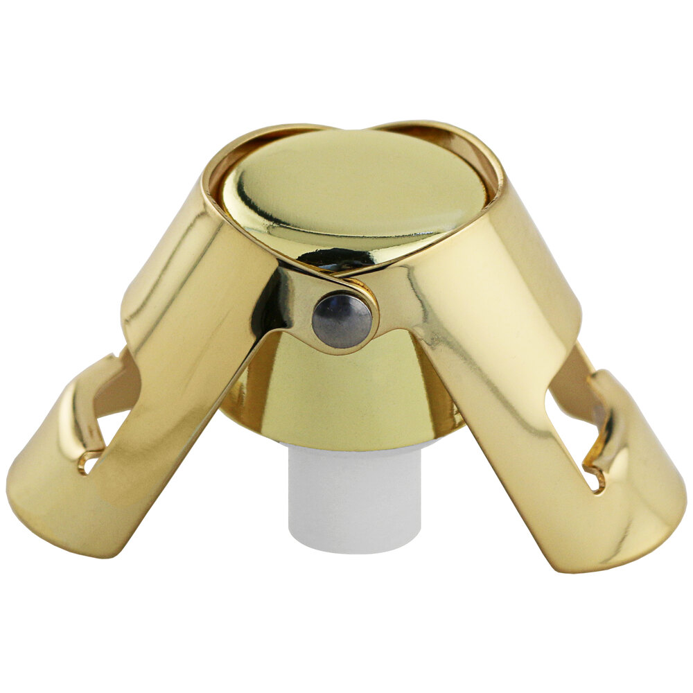 Franmara Quick Seal Gold-Plated Stainless Steel Champagne Stopper 2259G - 24/Case