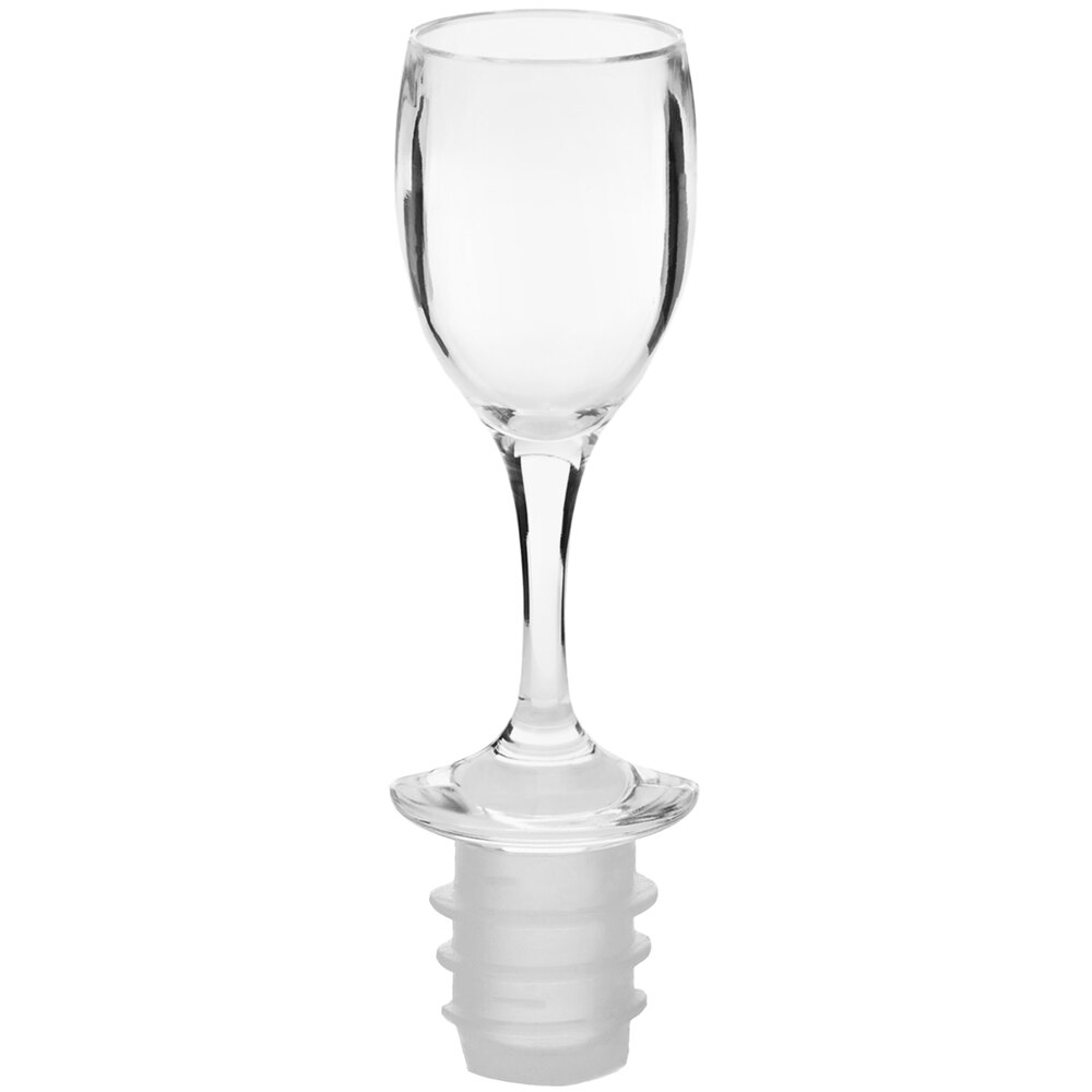 Franmara Acrylic Bottle Stopper with Decorative Wine Glass Top 8092 - 10/Pack