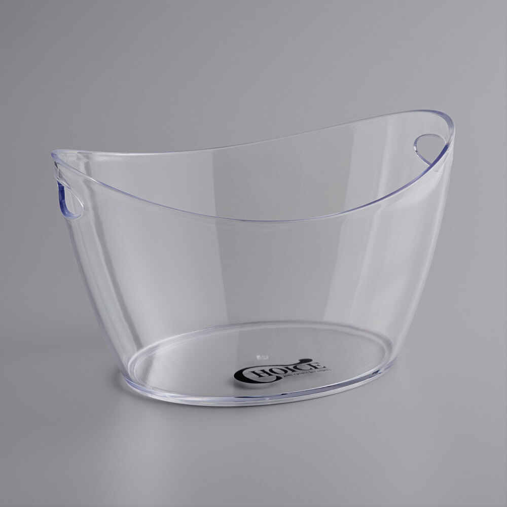 Choice 17 Qt. Large 8-Bottle Plastic Oval Wine Bucket