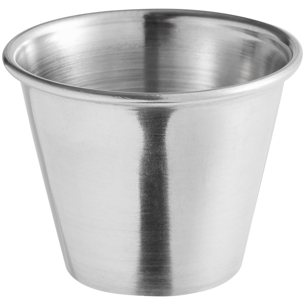 American Metalcraft 2.5 oz. Round Smooth Stainless Steel Sauce Cup - 12/Case