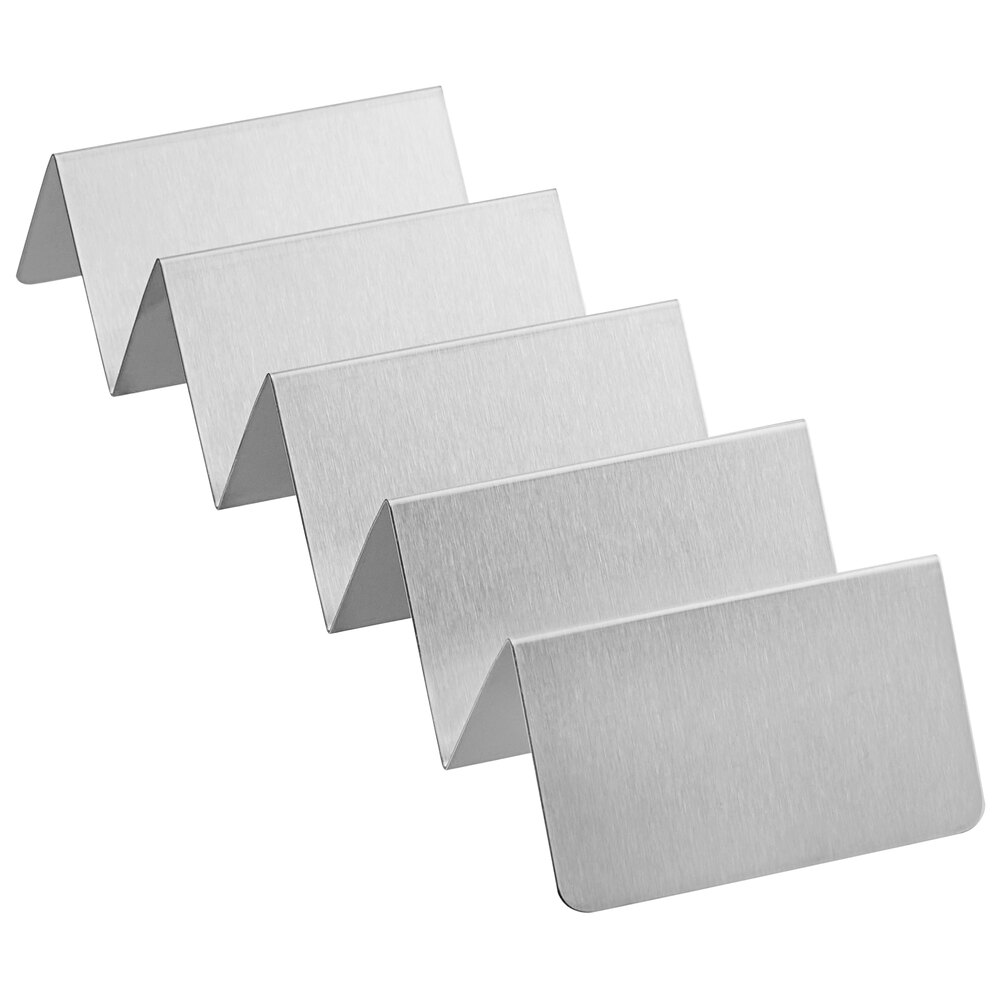 American Metalcraft 13 1/4" x 4" x 2" Stainless Steel Taco Holder with 4 or 5 Compartments TSH5