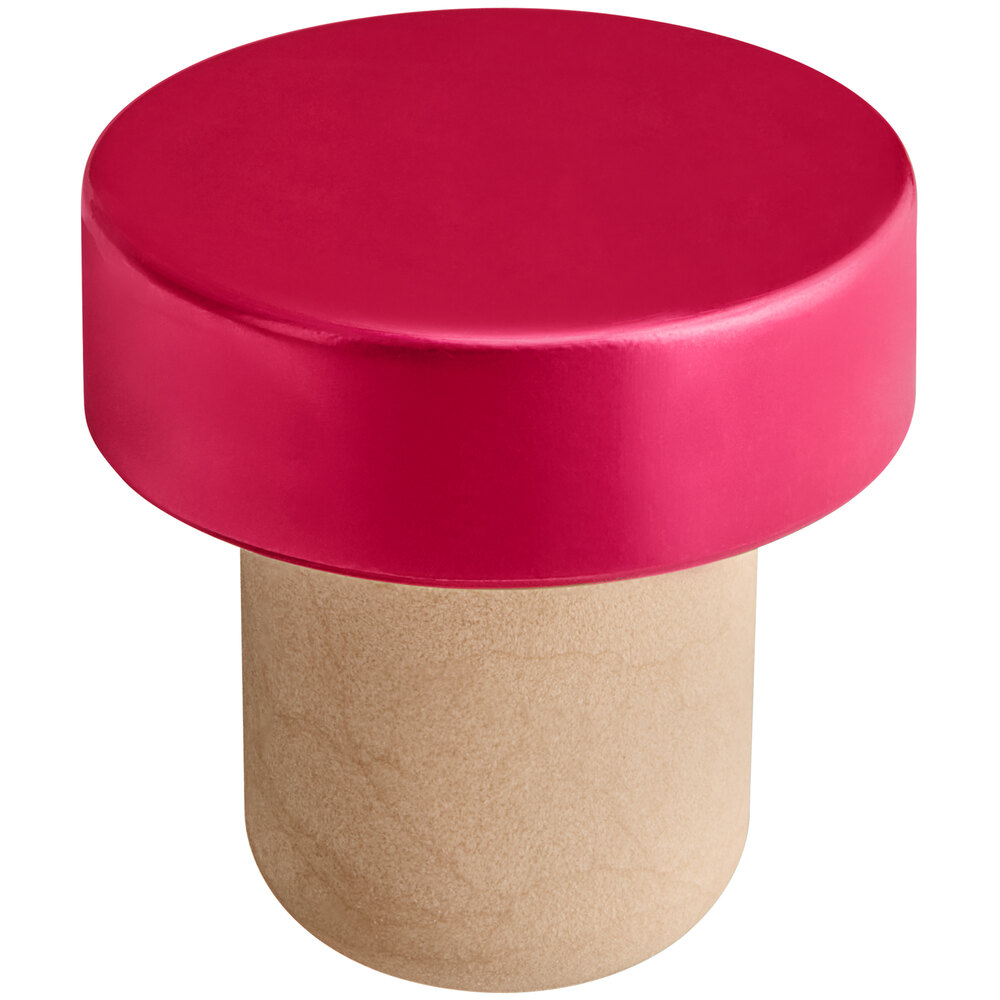 Franmara Pink Wine Stopper with Aluminum Top 8097-33 - 10/Pack