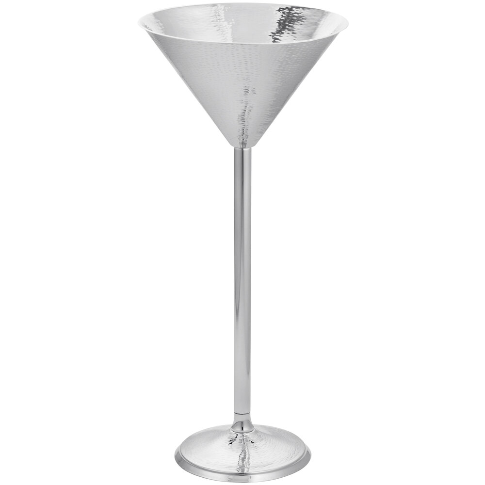 Tablecraft 32 1/2" Stainless Steel Martini-Shaped Beverage Stand RS1432