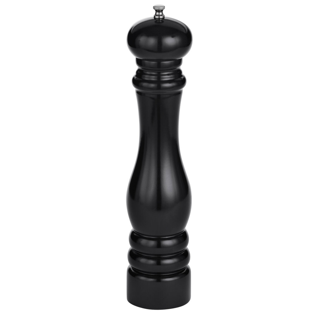 American Metalcraft 12" Black Wood Finish Pepper Mill