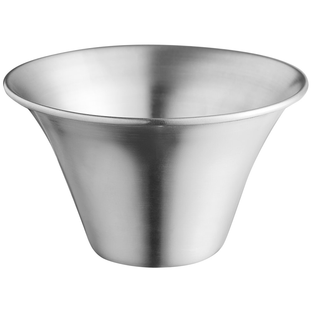 American Metalcraft 4 oz. Flared Rim Stainless Steel Sauce Cup - 12/Case