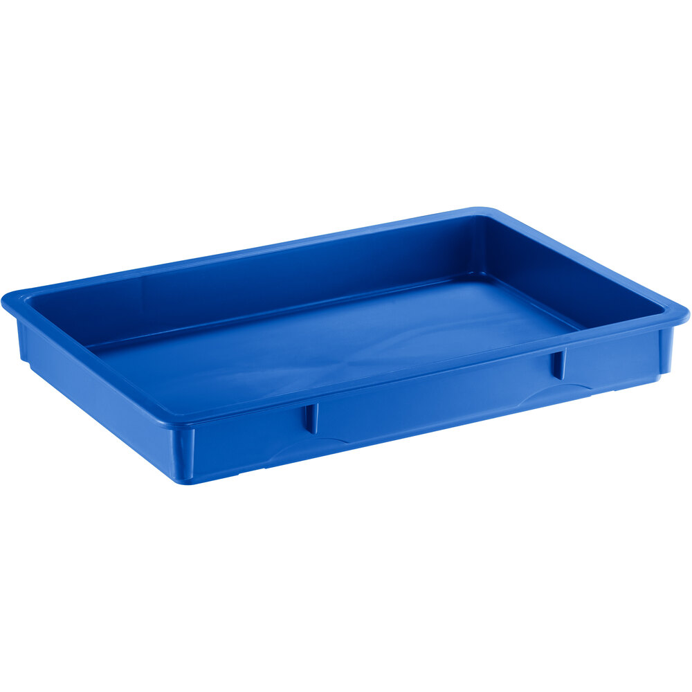 Baker's Lane 18" x 26" x 3" Blue Heavy-Duty Polypropylene Dough Proofing Box