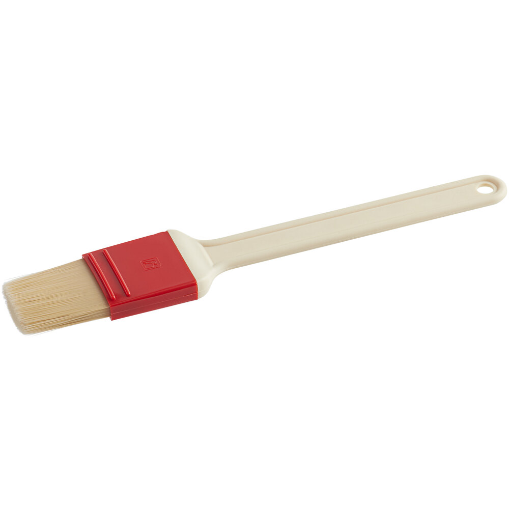 Choice 1 1/2"W Polyester Bristle Pastry / Basting Brush with Plastic Handle