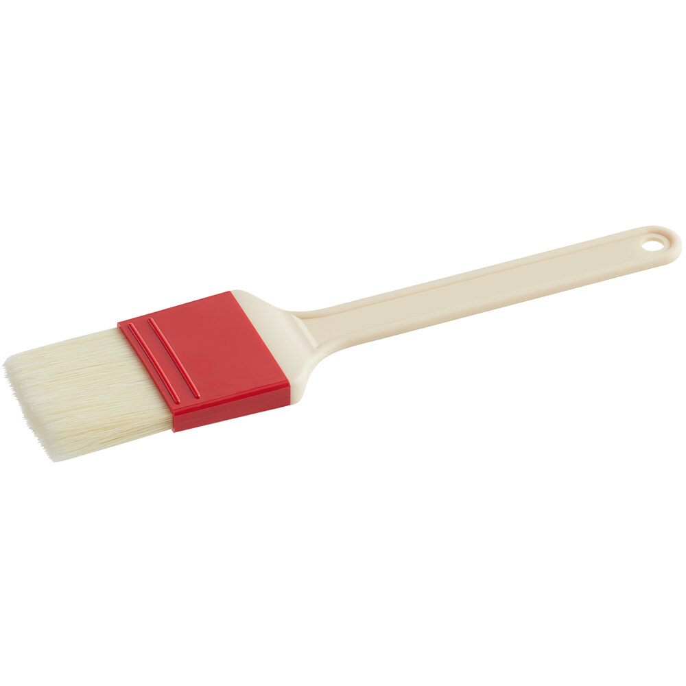 Choice 2"W Natural Bristle Pastry / Basting Brush with Plastic Handle