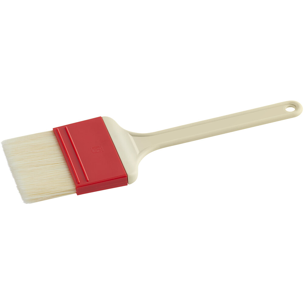 Choice 3"W Natural Bristle Pastry / Basting Brush with Plastic Handle