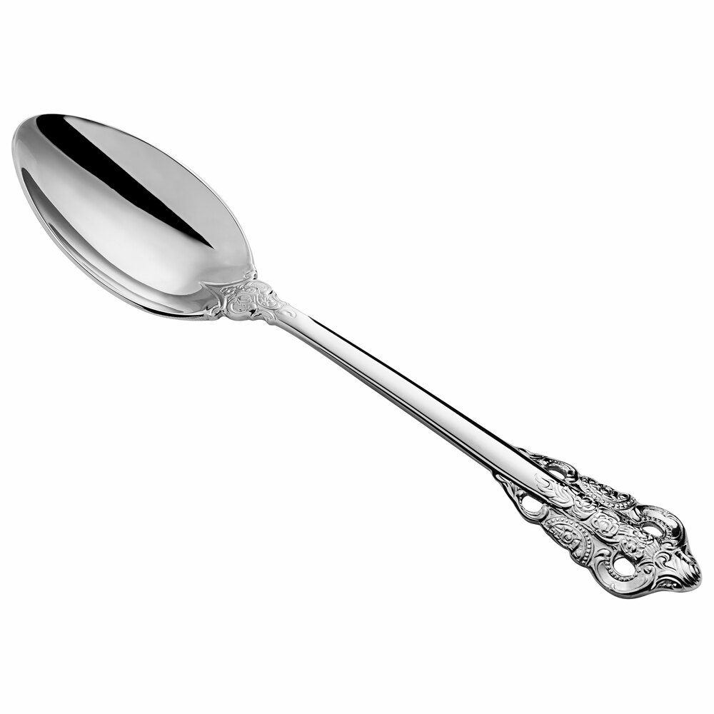 Acopa Ophelia 7 7/8" 18/10 Stainless Steel Extra Heavy Weight Tablespoon / Serving Spoon - 12/Case