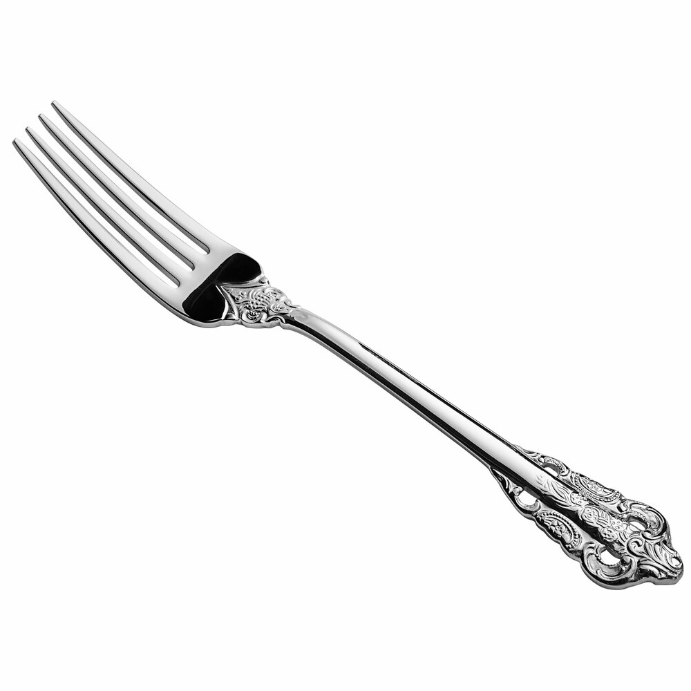 Acopa Ophelia 6" 18/10 Stainless Steel Extra Heavy Weight Appetizer / Oyster / Cocktail Fork - 12/Case