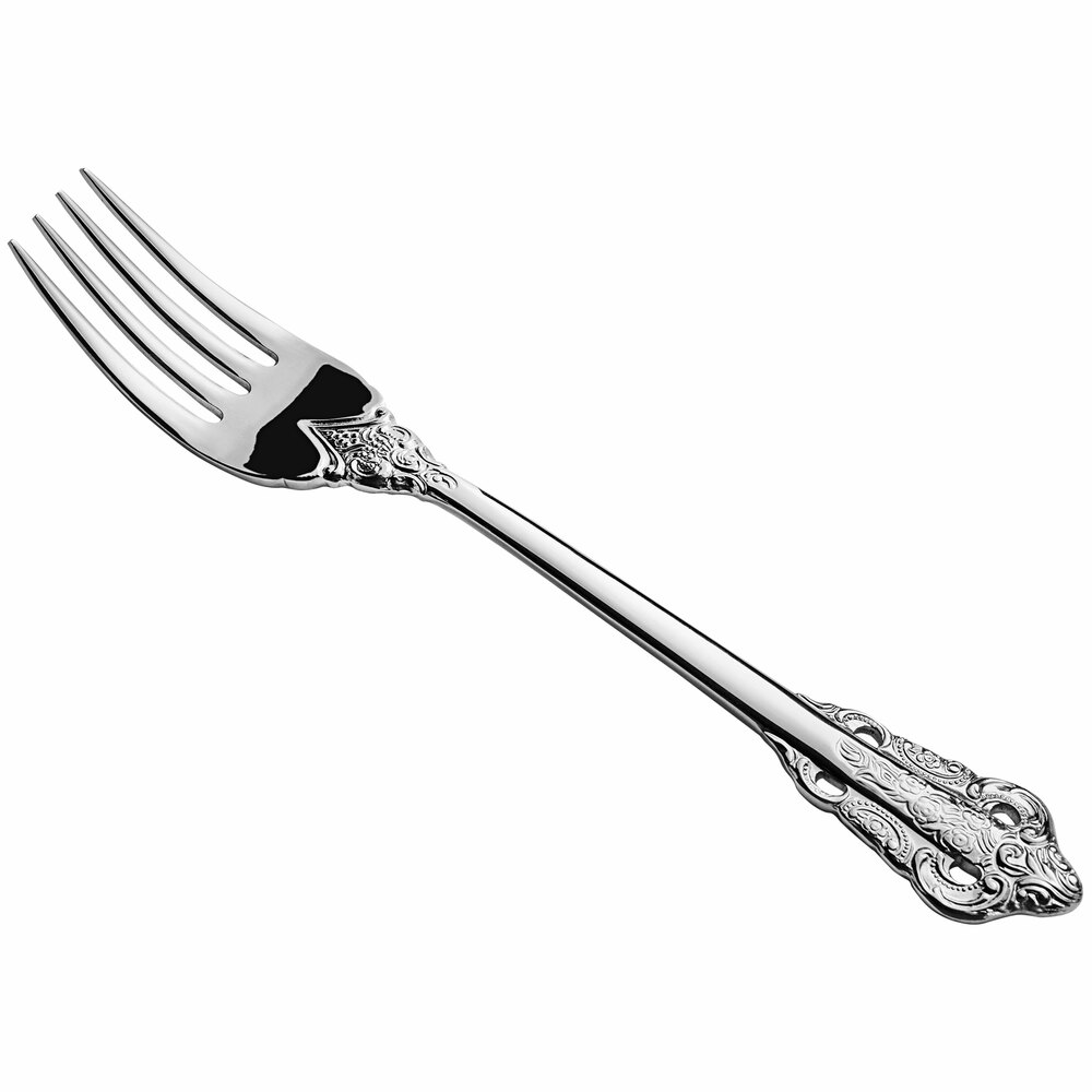 Acopa Ophelia 7" 18/10 Stainless Steel Extra Heavy Weight Salad / Dessert Fork - 12/Case