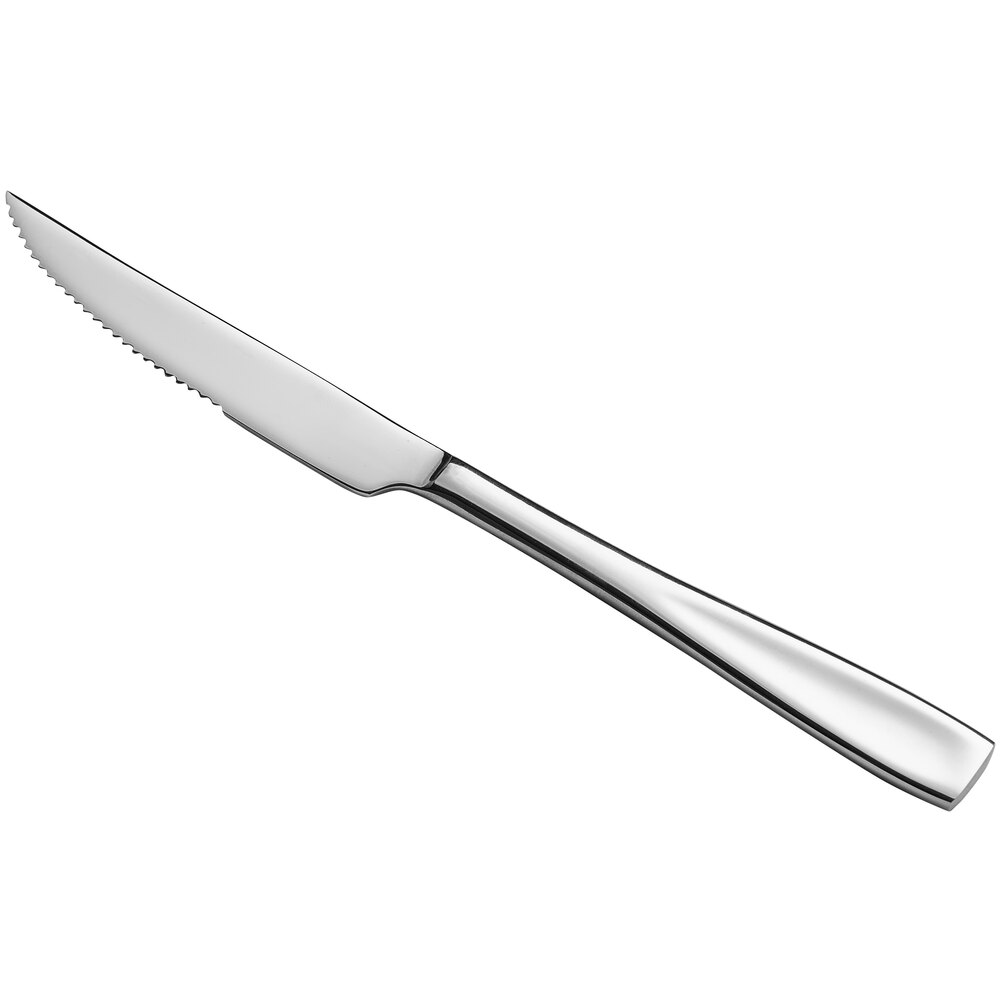 Acopa Monte Bianco 9 1/2" Stainless Steel Extra Heavy Weight Steak Knife - 12/Case