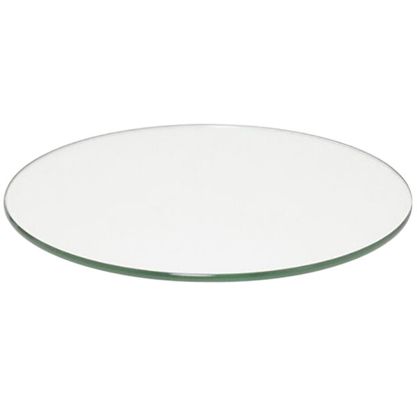 Front of the House 14" Round Clear Tempered Glass Buffet Board - 2/Case