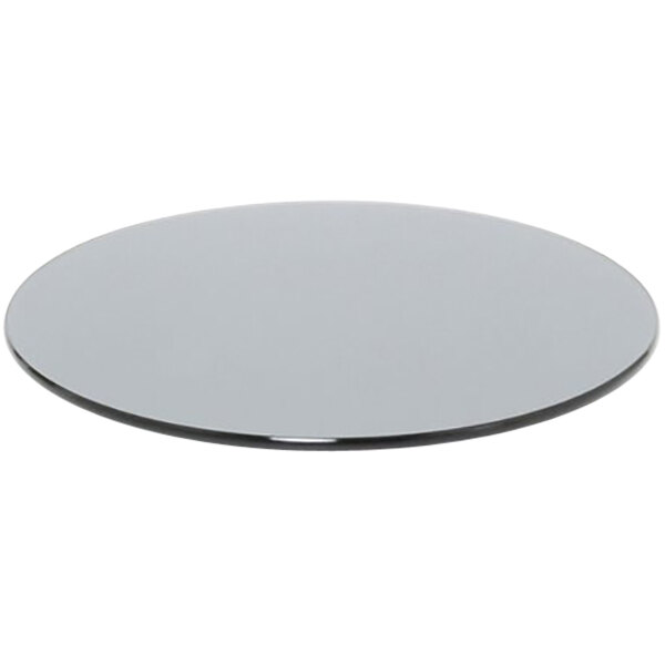 Front of the House 14" Round Smoke Tempered Glass Buffet Board - 2/Case