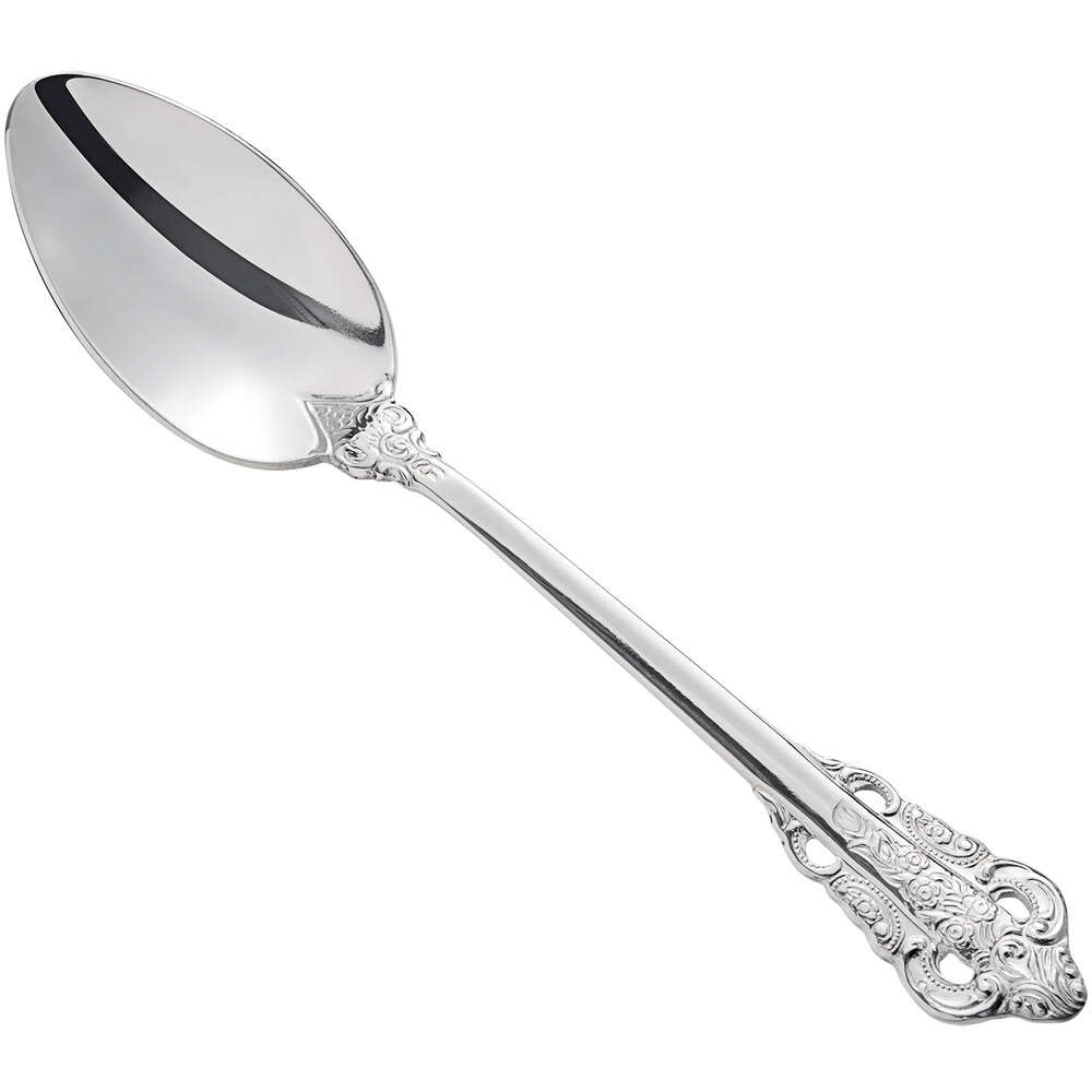 Acopa Ophelia 7 1/8" 18/10 Stainless Steel Extra Heavy Weight Dinner / Dessert Spoon - 12/Case