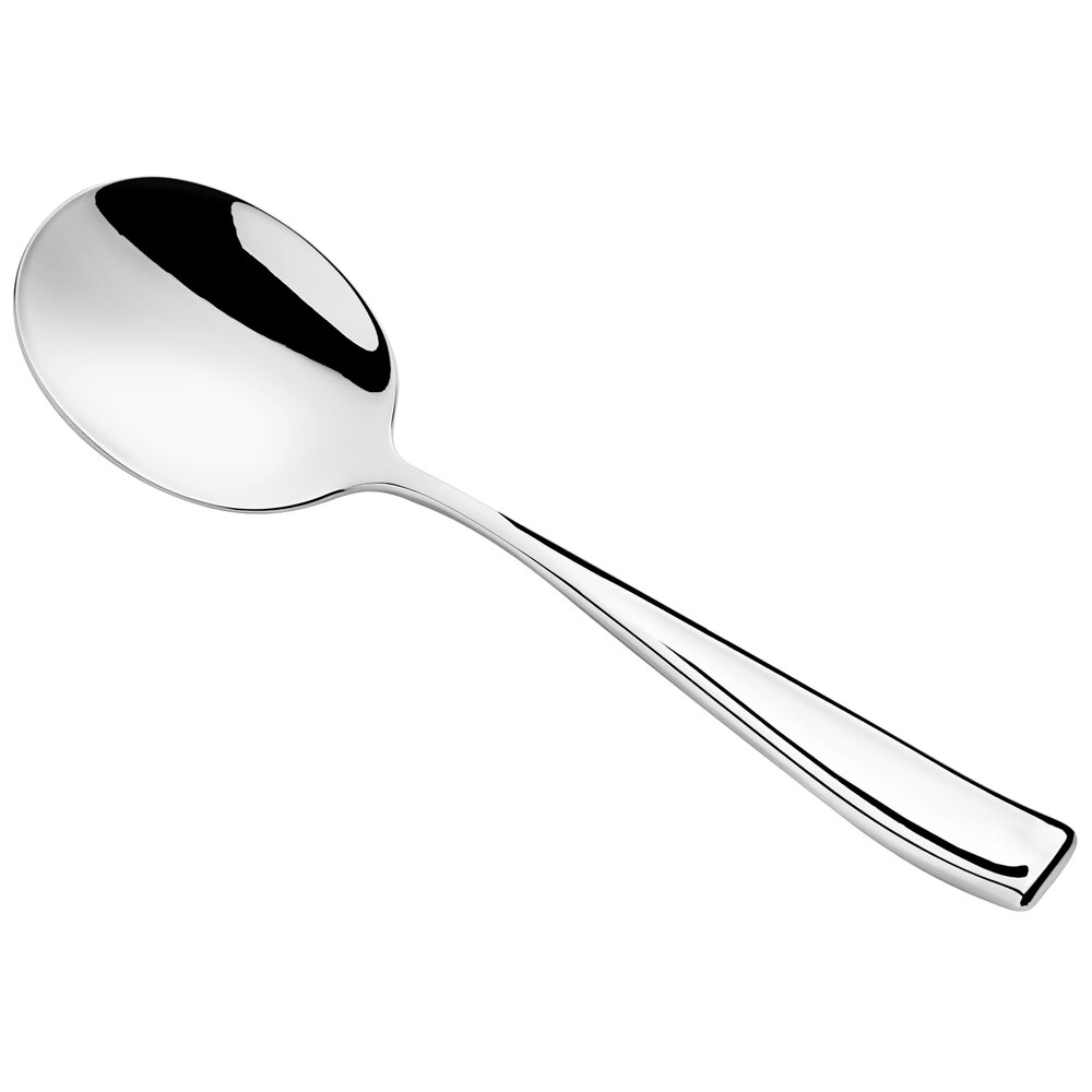 Acopa Monte Bianco 6 5/16" 18/8 Stainless Steel Extra Heavy Weight Bouillon Spoon - 12/Case