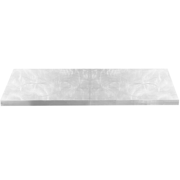 Tablecraft CWALTCL Translucent Clear 13 Gauge Aluminum Table Cover for 8' Table - 96 3/8" x 30 3/8"