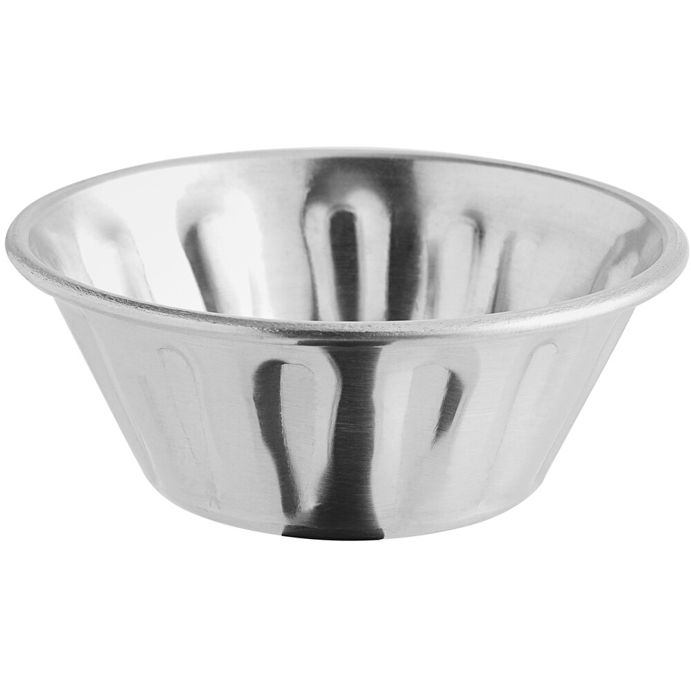 American Metalcraft 1.5 oz. Fluted Stainless Steel Sauce Cup - 12/Case