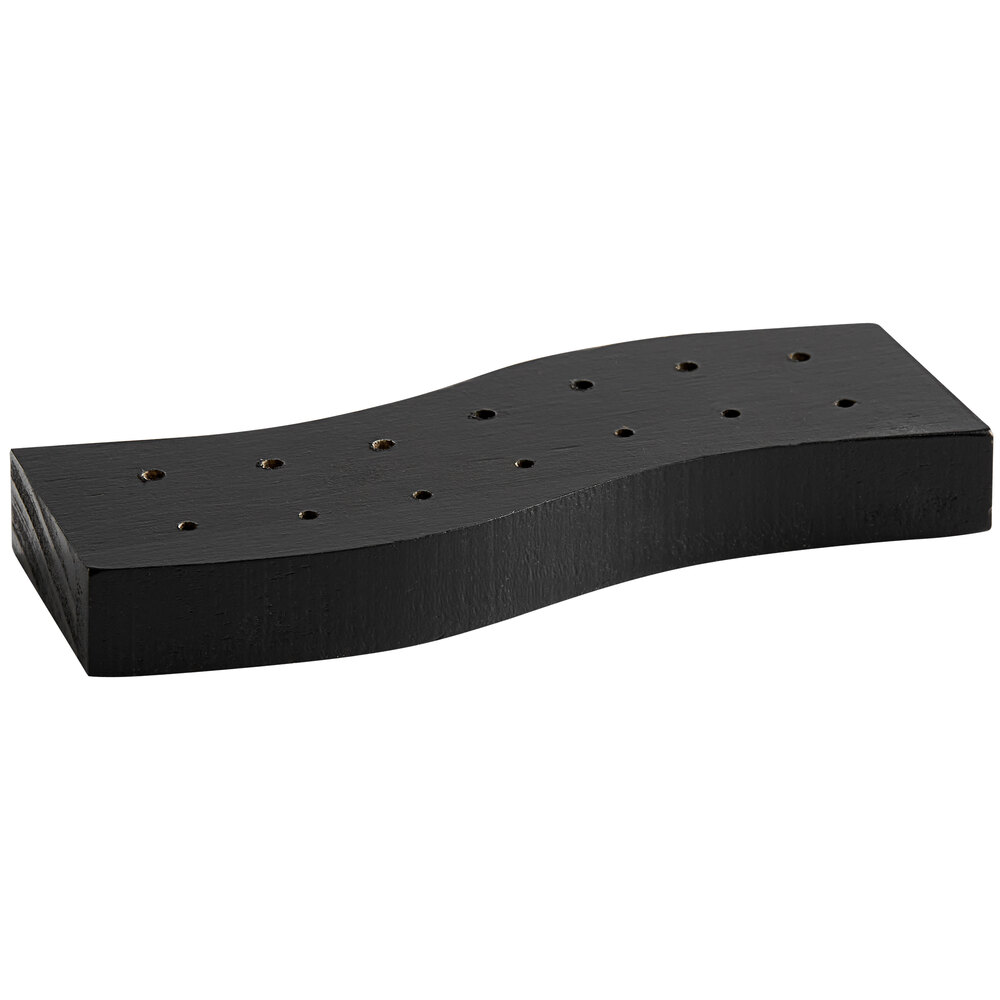 Acopa Mesa 14 Hole Black Wood Skewer / Cake Pop Holder