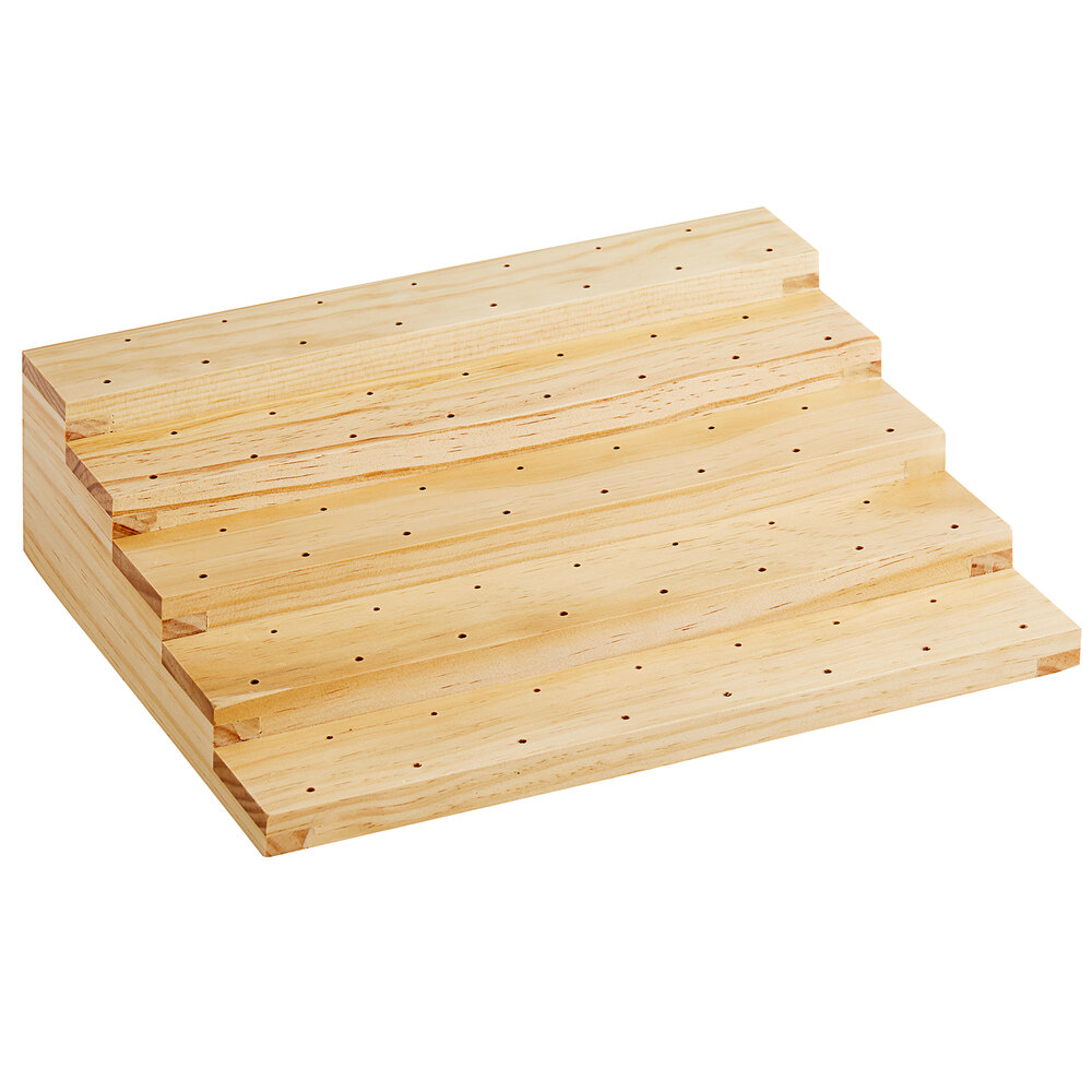 Acopa Mesa 75 Hole Natural Wood Skewer / Cake Pop Holder