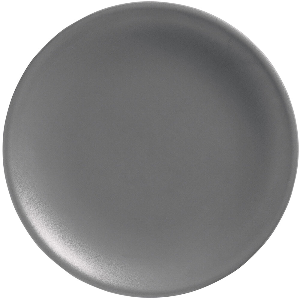 American Metalcraft Mix & Matte 6" Gray Matte Melamine Coupe Plate