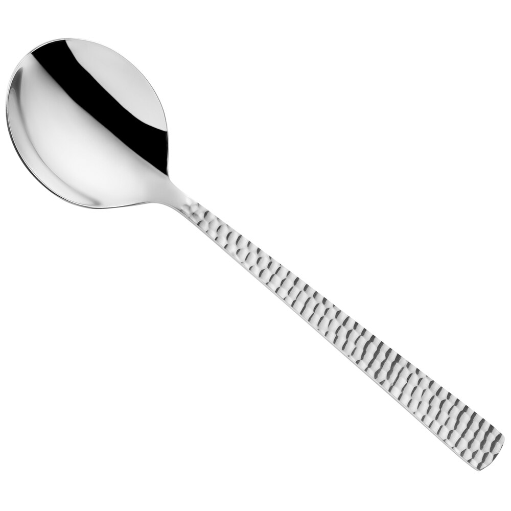 Amefa Felicity 7 7/16" 18/0 Stainless Steel Heavy Weight Soup Spoon - 12/Case