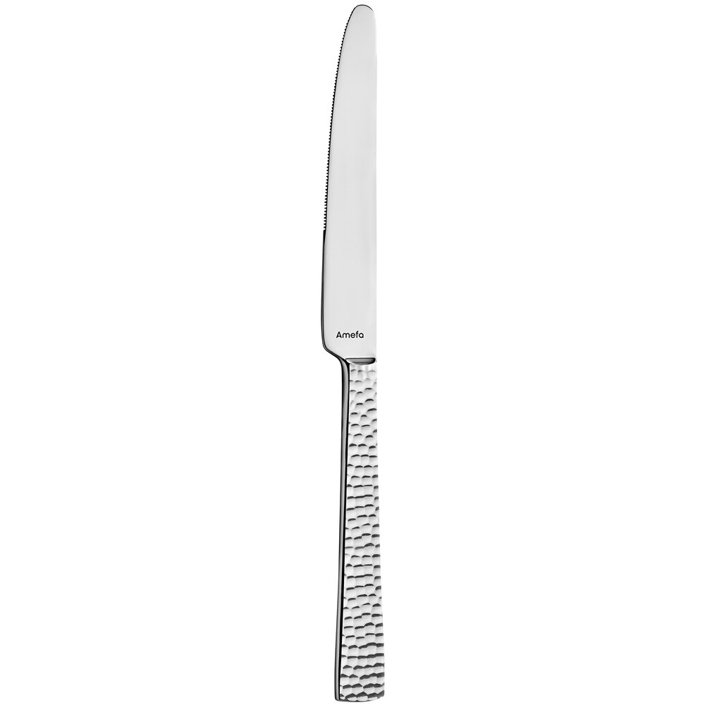 Amefa Felicity 8 13/16" 18/0 Stainless Steel Heavy Weight Table Knife - 12/Case