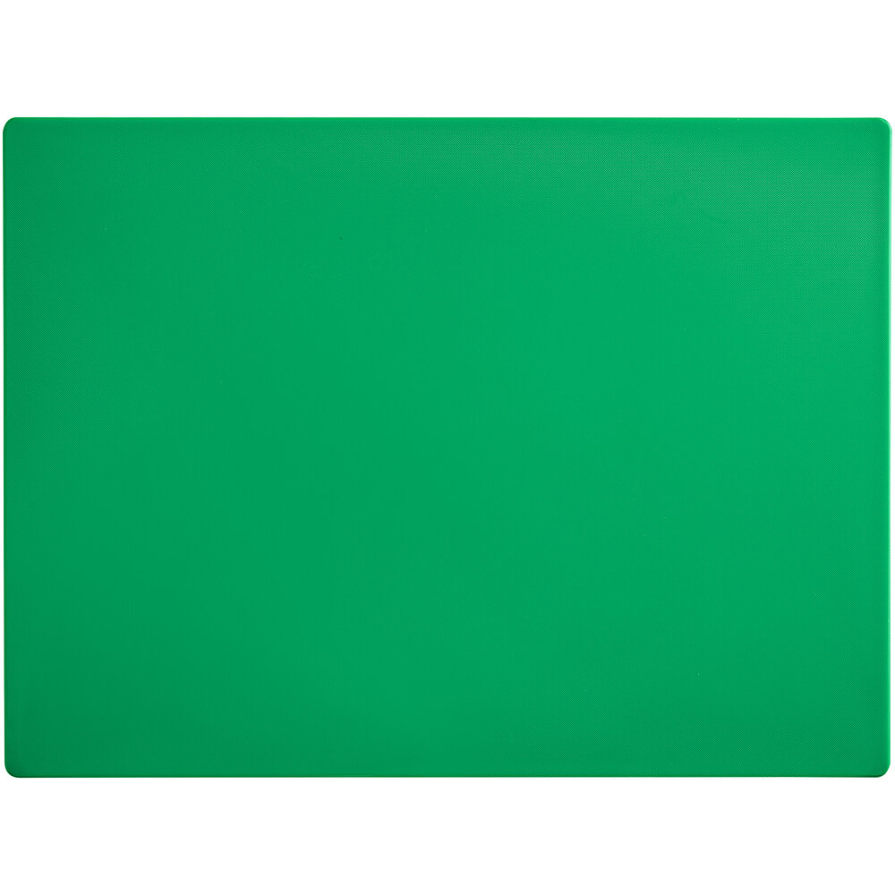 Choice 24" x 18" x 1/2" Green Polyethylene Cutting Board