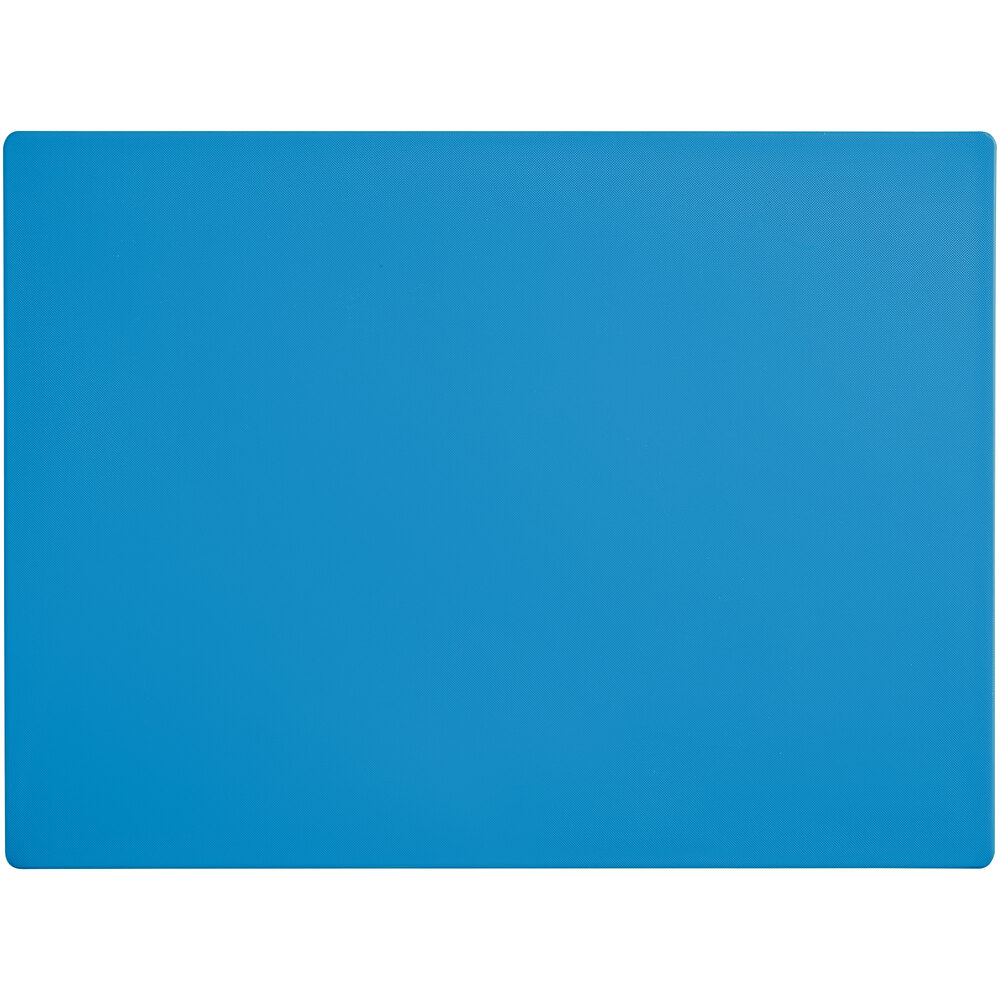Choice 24" x 18" x 1/2" Blue Polyethylene Cutting Board