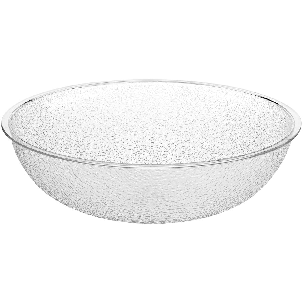 Carlisle 3.1 Qt. Clear Pebbled Polycarbonate Serving/Salad Bowl
