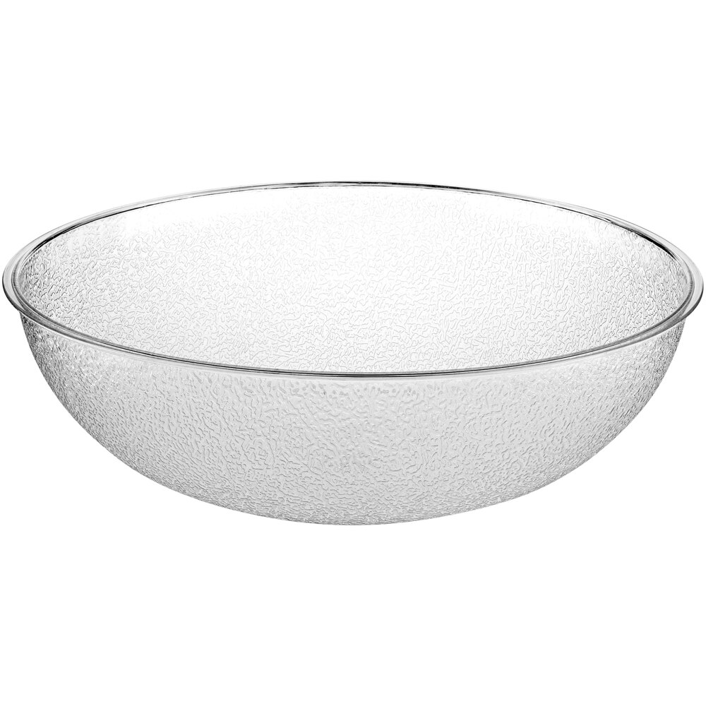 Carlisle 11 Qt. Clear Pebbled Polycarbonate Serving/Salad Bowl
