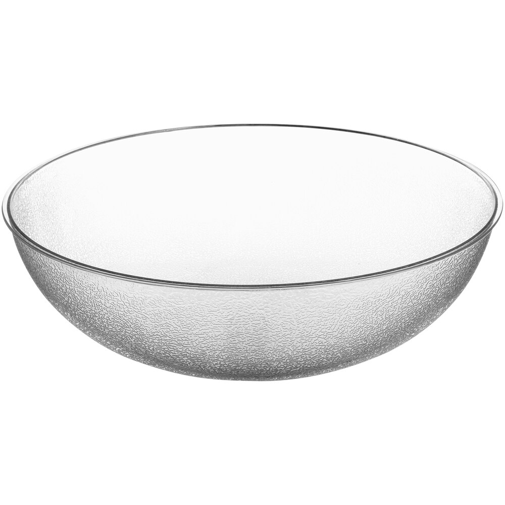 Carlisle 33 Qt. Clear Pebbled Polycarbonate Serving/Salad Bowl