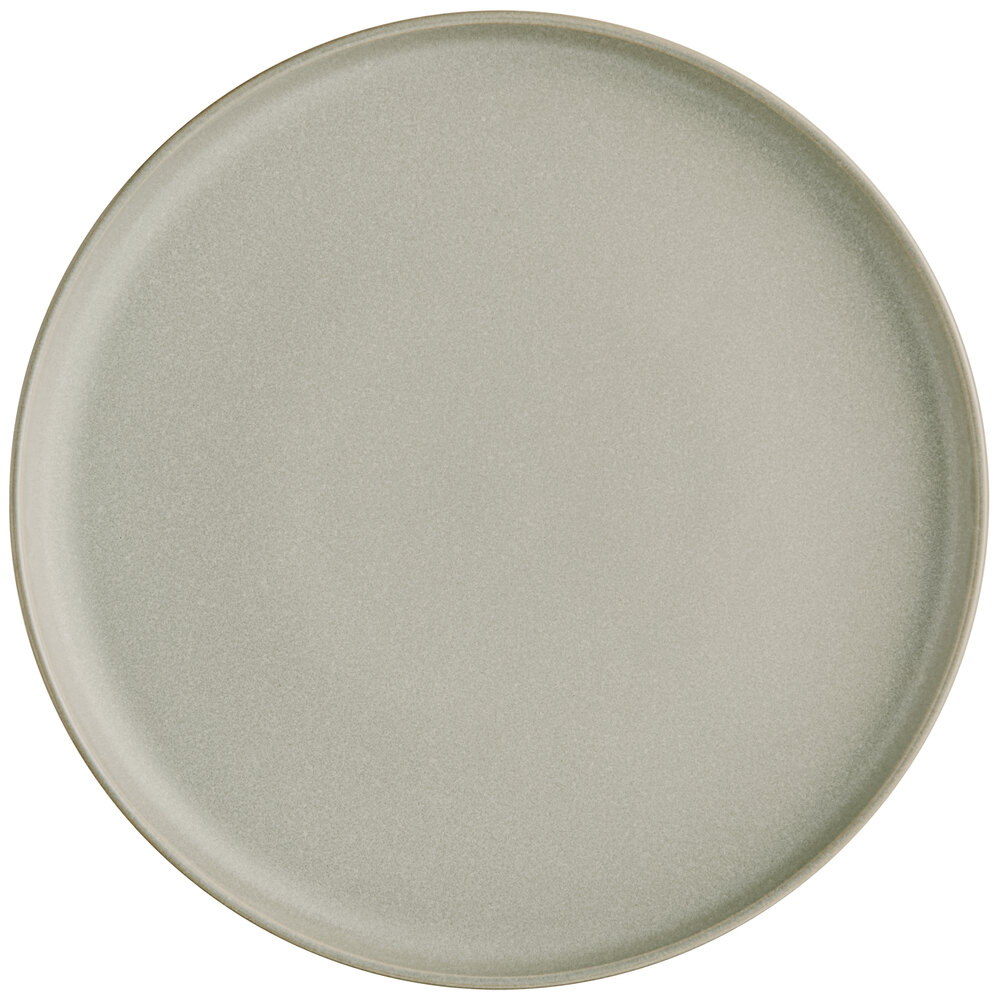Acopa Pangea 10 1/2" Ash Matte Coupe Porcelain Plate - 12/Case
