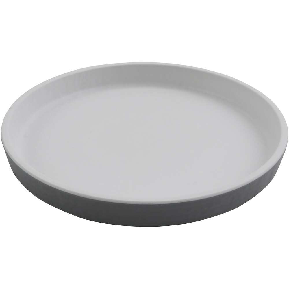 GET Roca Matte 7" Gray Melamine Round Plate - 24/Case