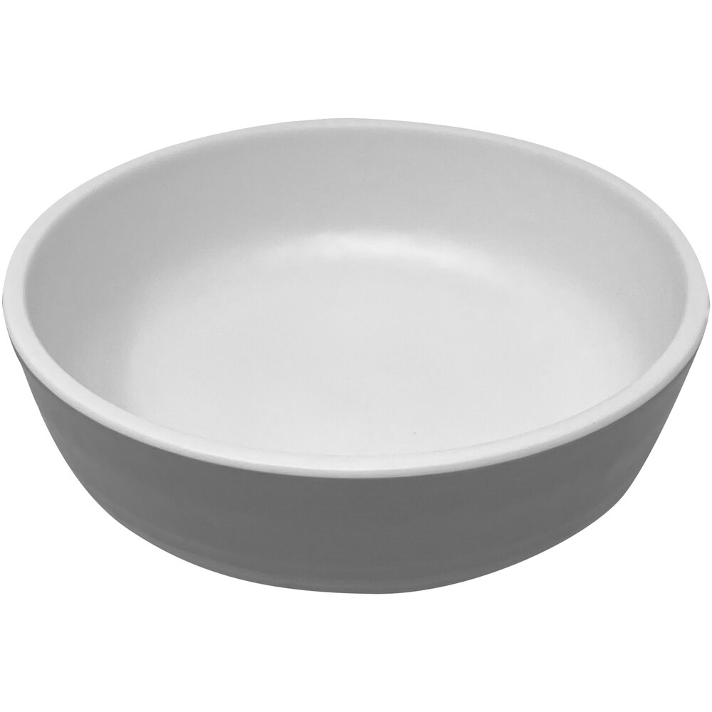 GET Roca Matte 4 oz. Gray Melamine Shallow Side Dish - 48/Case