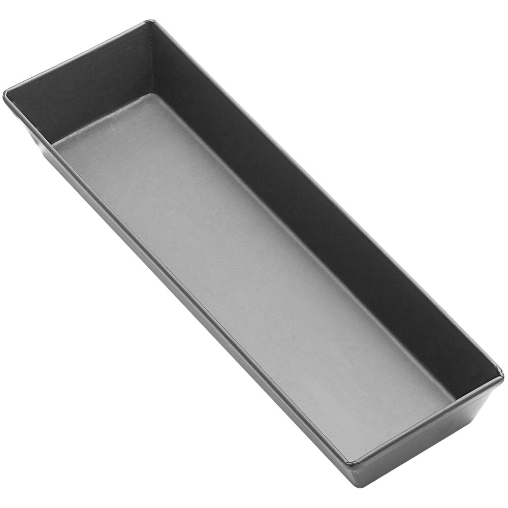 American Metalcraft 12" x 4" x 1 1/2" Hard Coat Aluminum Long Rectangular Deep Dish Pizza Pan HCLP12
