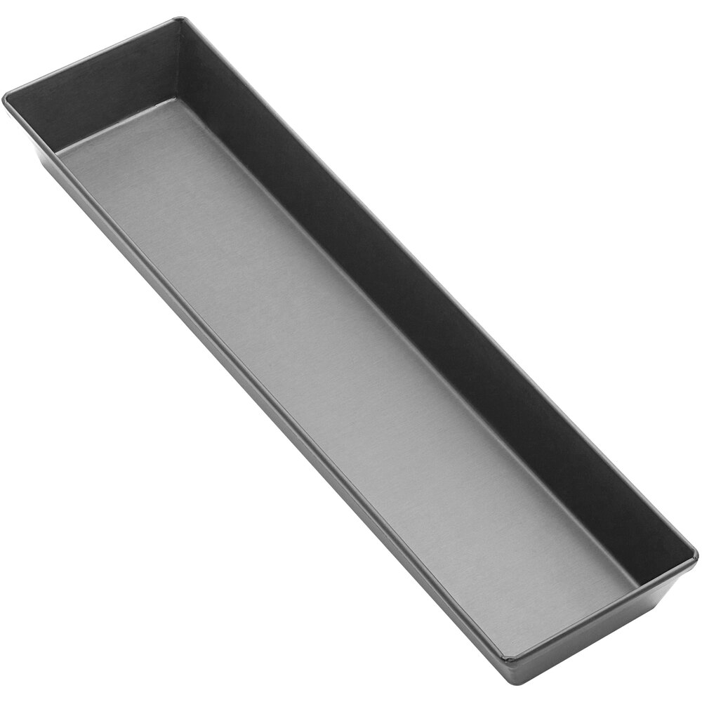 American Metalcraft 16" x 4" x 1 1/2" Hard Coat Aluminum Long Rectangular Deep Dish Pizza Pan HCLP16