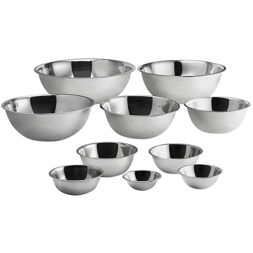 Choice Stainless Steel Mixing Bowl Set - 10/Set