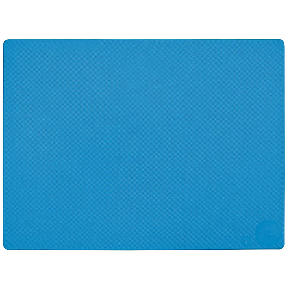 Choice 20" x 15" x 1/2" Blue Polyethylene Cutting Board